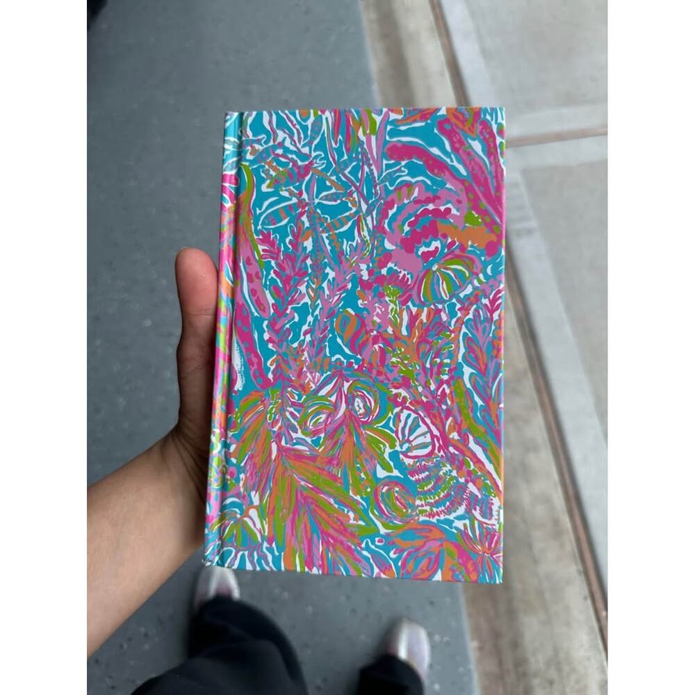 Lilly Pulitzer Hardcover Journal Pink Blue Coral Scuba to Cuba Lined Stationery